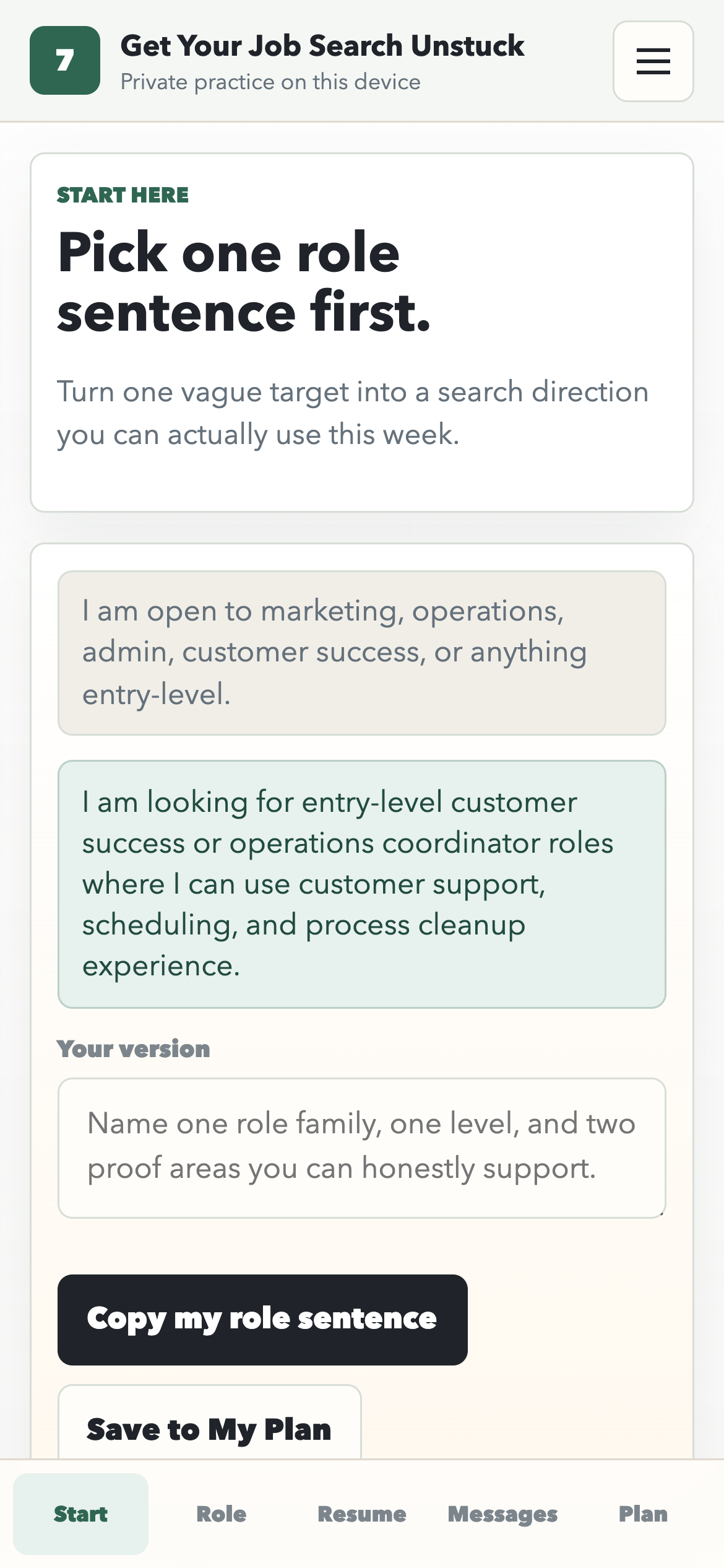 Get Your Job Search Unstuck mobile course preview